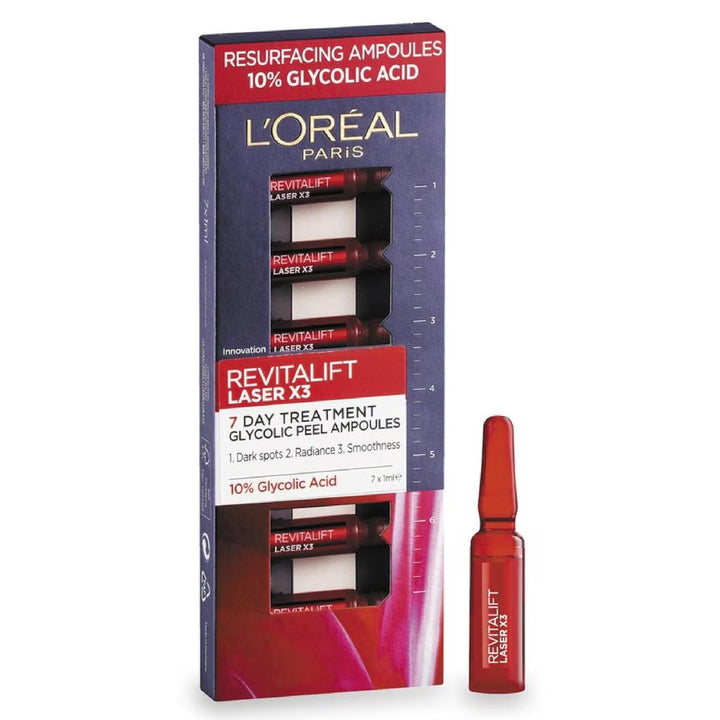 L'Oreal Paris Pack7 Revitalift Laser Renew Ampoules 7 Day Cure Peeling Effect
