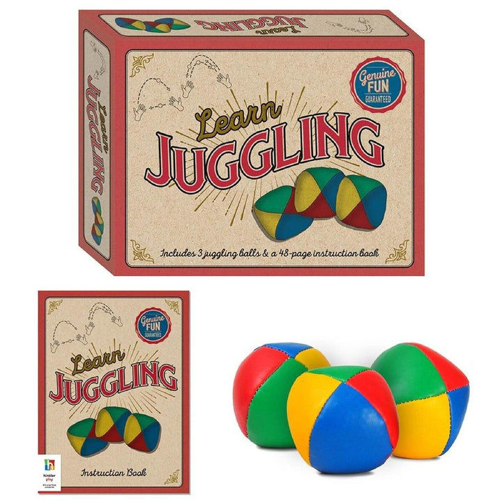 Hinkler Play Retro Box Learn Juggling Activity Set