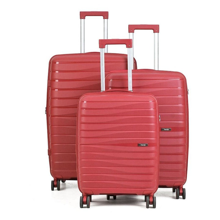 Paklite Breeze Travel Luggage Set Suitcase Lightweight Expandable Red
