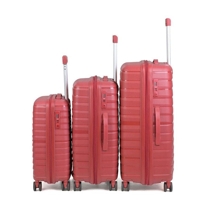 Paklite Breeze Travel Luggage Set Suitcase Lightweight Expandable Red