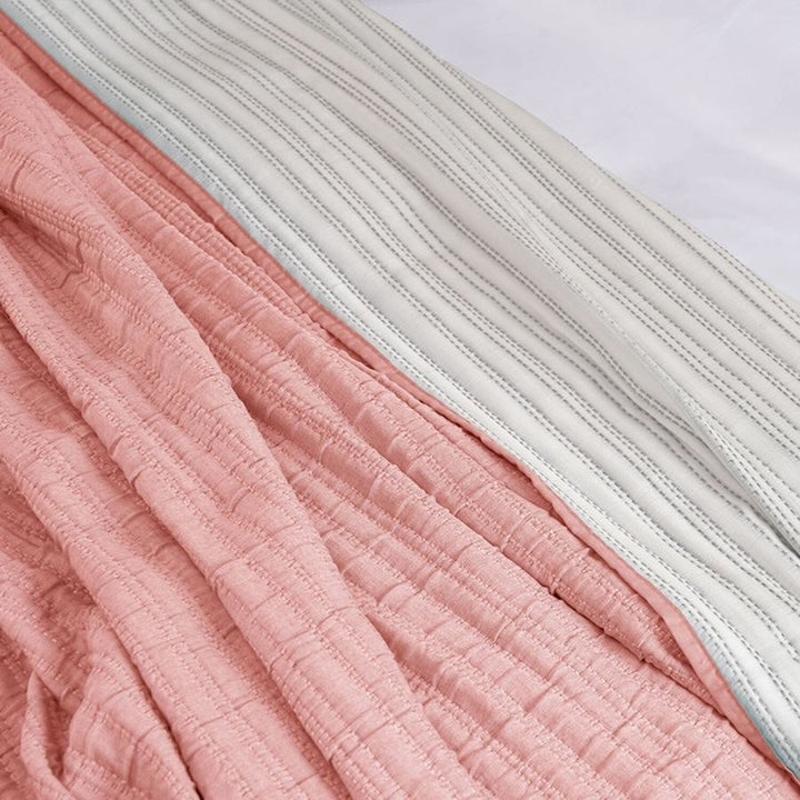Sheraton Luxury Pick Stitch Coverlet Coral
