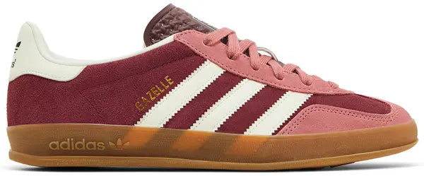 Adidas Originals Unisex Gazelle Sneakers - Maroon/ White