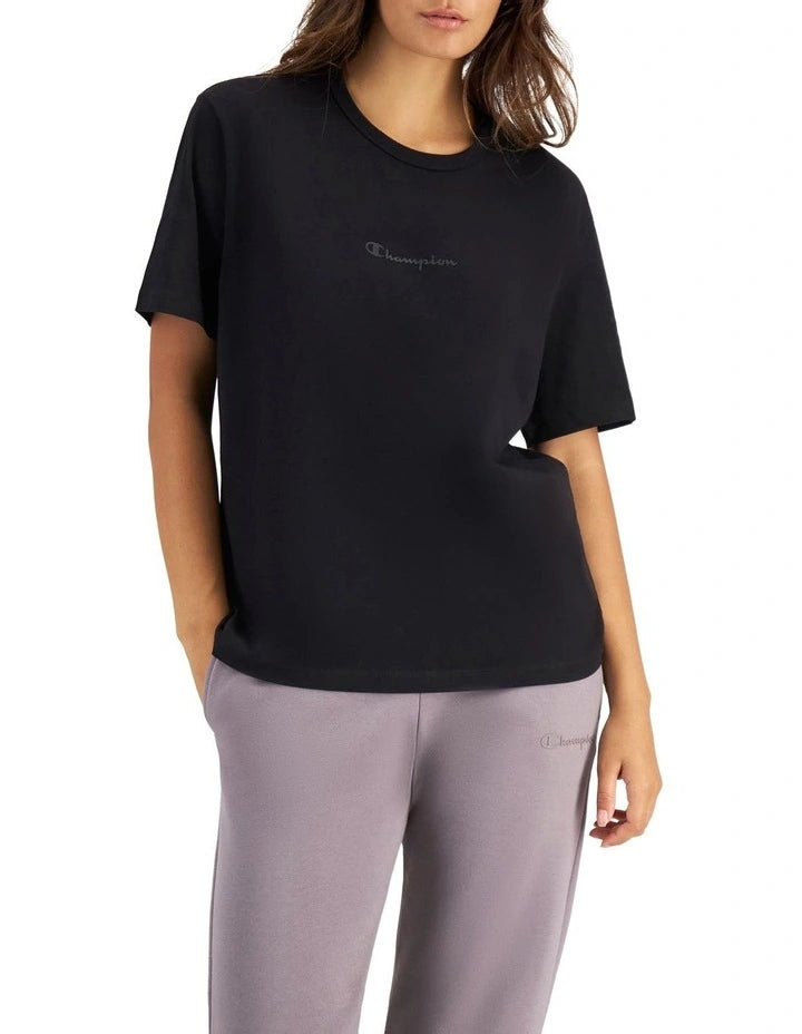 Champion Women's CH SCR SS Tonal Tee - Pewter Blue