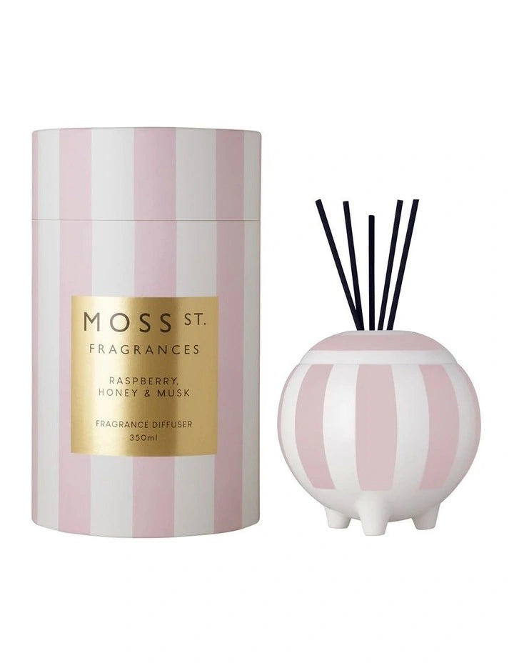 Moss St. Fragrances Raspberry, Honey & Musk Large Ceramic Diffuser 350ml