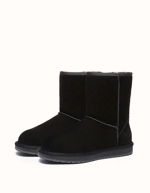 UGG Unisex Short Classic Suede Water Resistant Boots Black