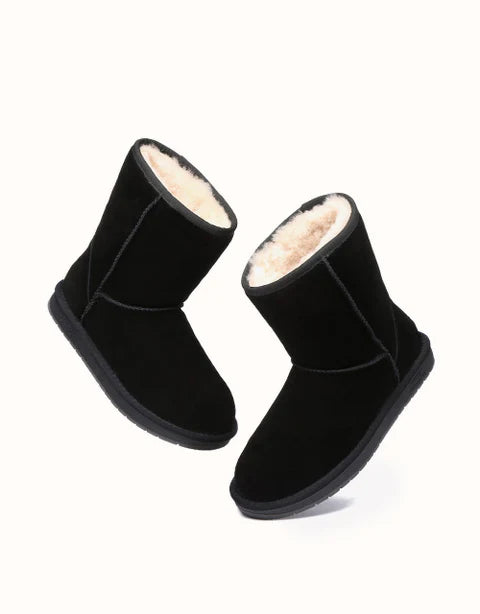 UGG Unisex Short Classic Suede Water Resistant Boots Black