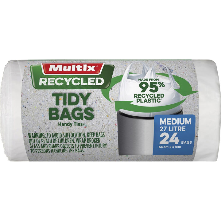 Multix 95% Recycled Tidy Bags Medium 27L - 24 Pack