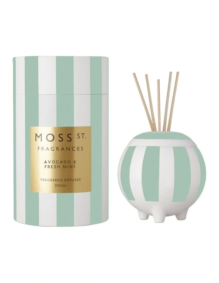 Moss St. Fragrances Avocado & Fresh Mint Large Ceramic Diffuser 350ml