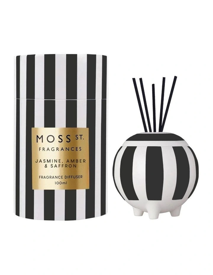 Moss St. Fragrances Jasmine, Amber & Saffron Mini Ceramic Diffuser 100ml