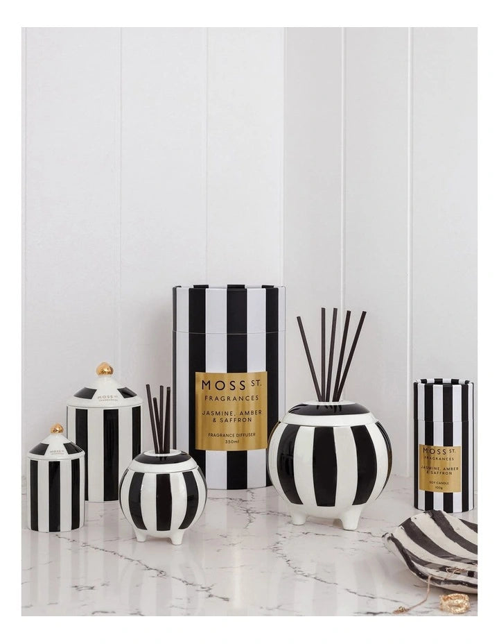 Moss St. Fragrances Jasmine, Amber & Saffron Mini Ceramic Diffuser 100ml