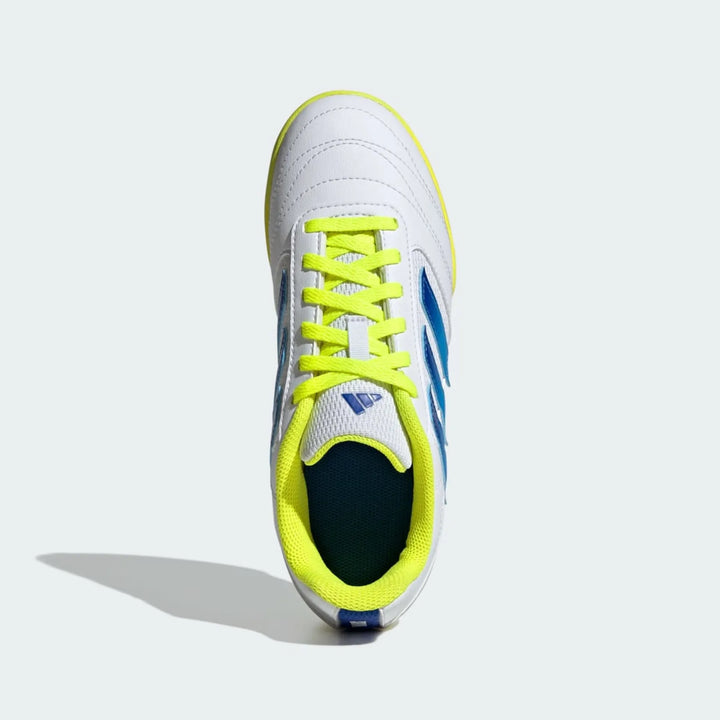 Adidas Junior Boys Super Sala II Indoor Football Boots - White/Blue/Yellow