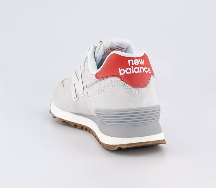 New Balance Unisex 574 Sneakers Reflection Pink Red Grey Gum