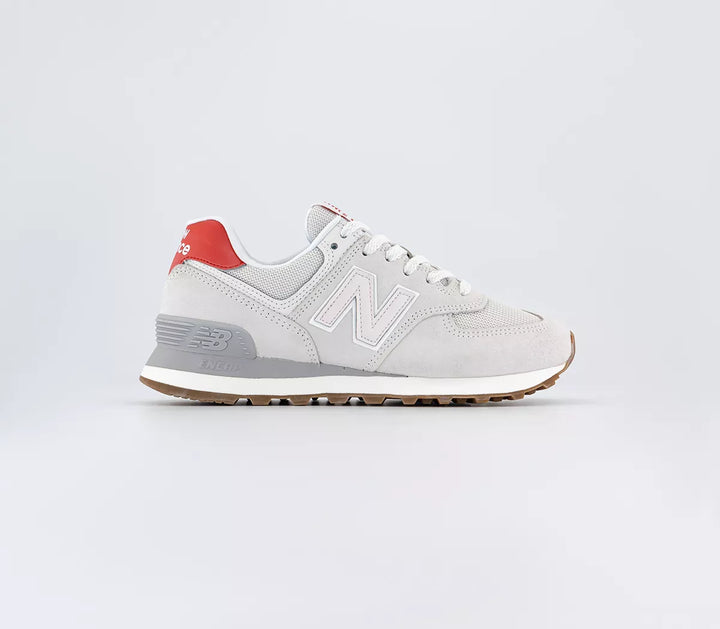 New Balance Unisex 574 Sneakers Reflection Pink Red Grey Gum