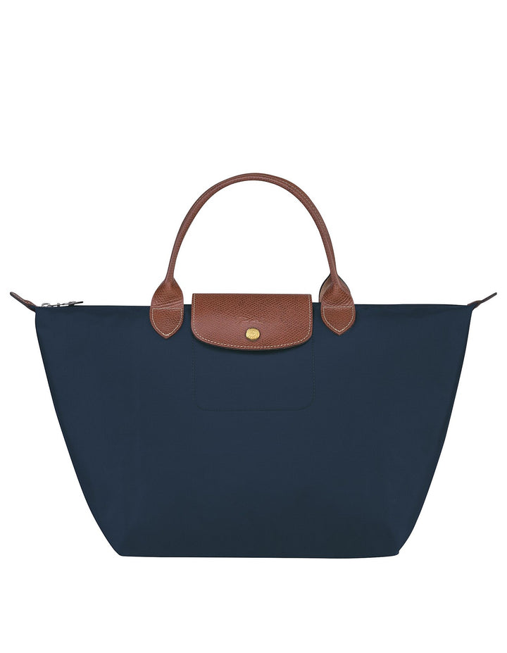 Longchamp Wo Le Pliage Original Medium Handbag Top Short Handle - Navy