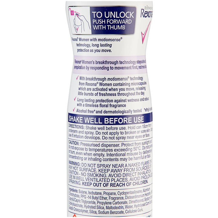2X Rexona Women Classic Dry Antiperspirant Aerosol spray 250ml