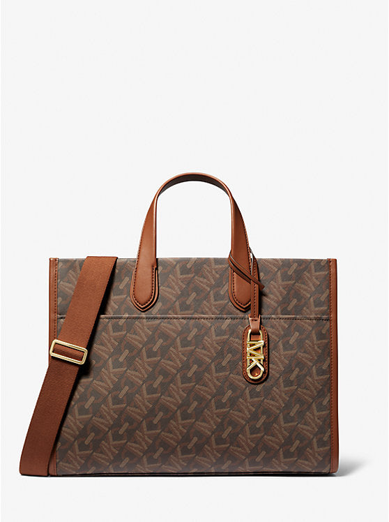 Michael Kors Women's Gigi Large Empire Signature Logo Tote Bag - Brown/Luggage