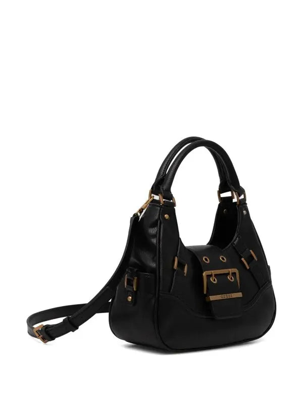 Guess Decor Vintage Small Satchel Tote Bag - Black