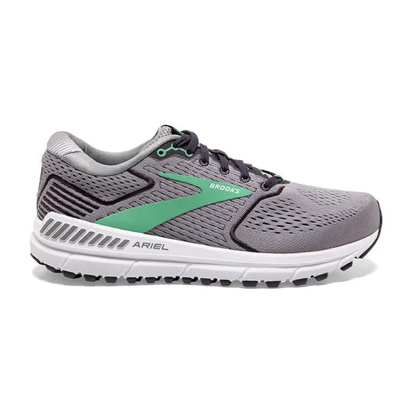 Brooks Women's Ariel 20 Running Shoe Alloy Blackened Pearl Green
