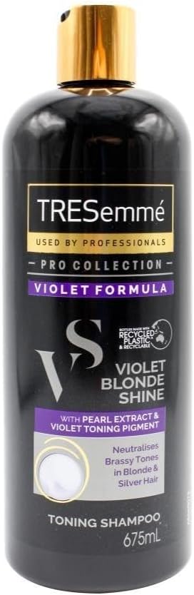 3X Tresemme Pro Collection Violet Formula Blonde Shine Toning Shampoo 675ml