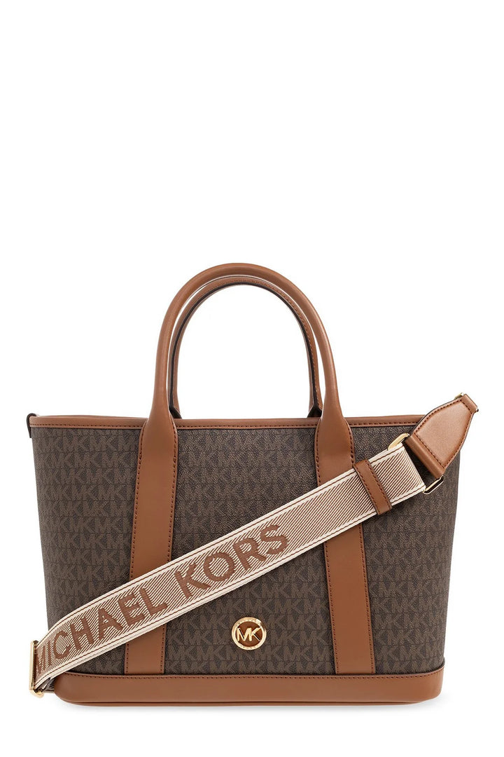 Michael Kors Women's Luisa Small Signature Logo Satchel - Brown/Luggage