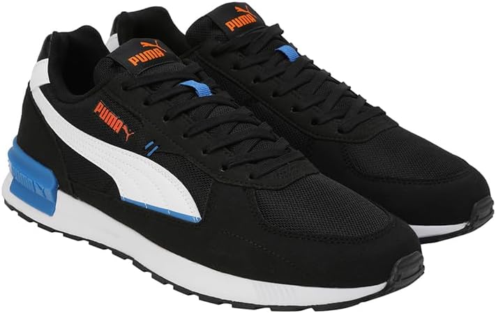 Puma Unisex Graviton Sneakers - Black/White/Team Royal/Rickie Orange
