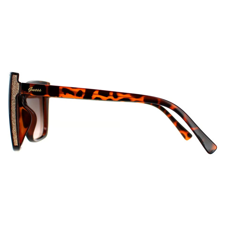 Guess Butterfly Sunglasses Dark Havana Brown Gradient Lense S 52F