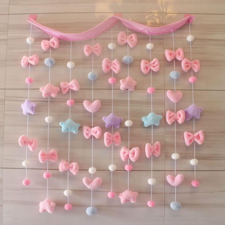 Kawaii Doorway Curtains Girls Bedroom Wall Hanging Decor