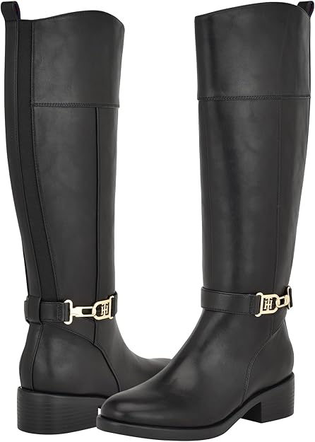 Tommy Hilfiger Women's IONNI Knee High Boot Black 002