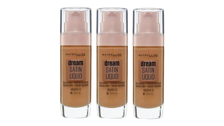 3 x 30ml Maybelline Dream Satin Liquid Foundation - Classic Tan