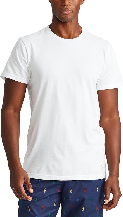 Polo Ralph Lauren Classic Fit Crews Tshirt 3 Pack - White Surf/Blue Cruise/Navy