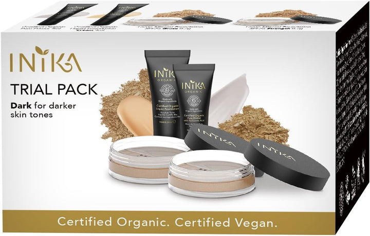 Inika Organic Foundation Trial Pack Light to Medium Skin Make-up Discovery Kit