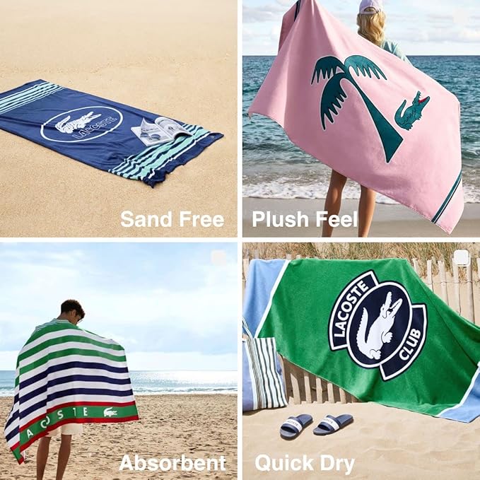 Lacoste Duke Beach Towel Multi