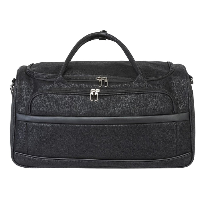 Linea Rome Holdall Weekender Carry On Duffle Bag - Black