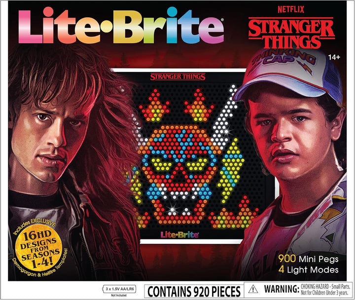Lite-Brite Stranger Things Edition 920 Pieces 16 HD Designs