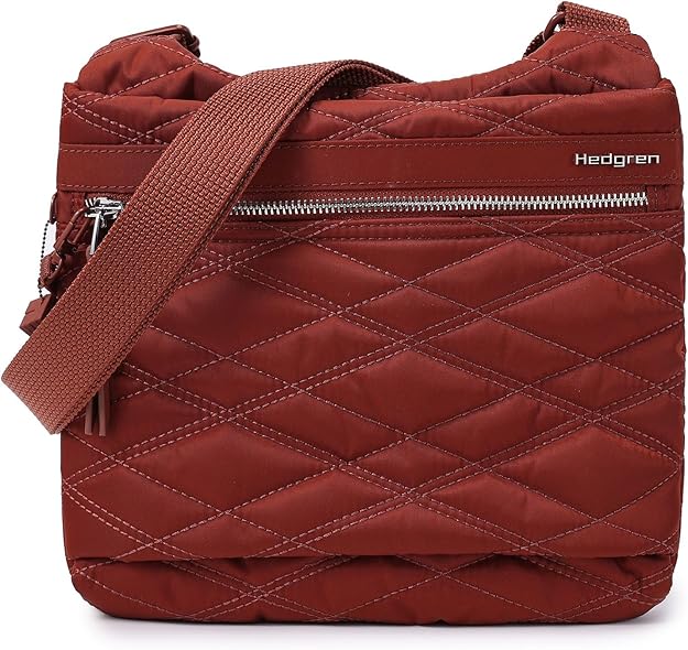 Hedgren Faith Crossbody Bag New Quilt Brandy Brown