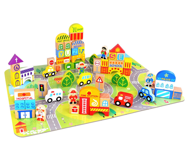 Fat Brain Toys My Town Block Set