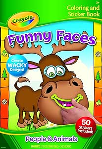 Crayola Color & Sticker Funny Faces People & Animals