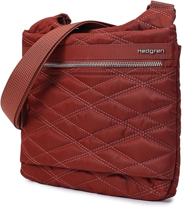 Hedgren Faith Crossbody Bag New Quilt Brandy Brown