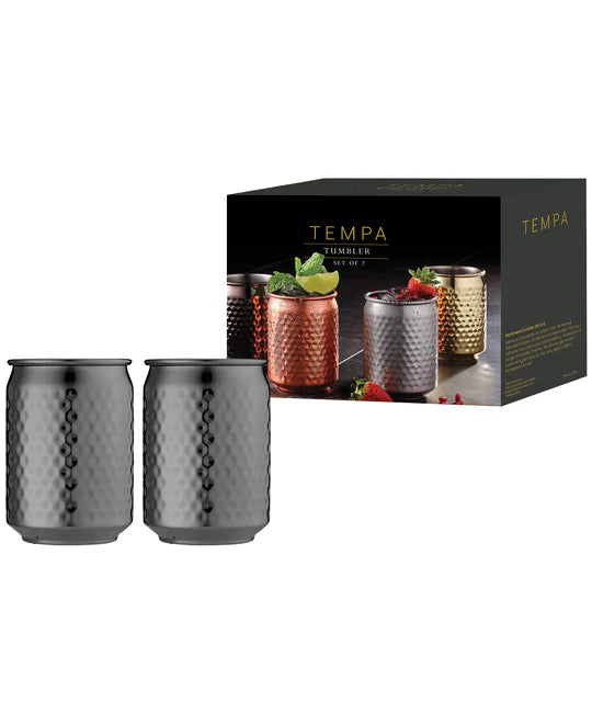 Tempa Tumbler Spencer Hammered Black 2pk Tumbler