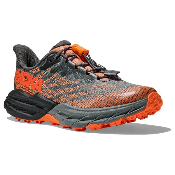 Hoka Speedgoat 5 Training Shoes - Castlerock/Vibrant Orange