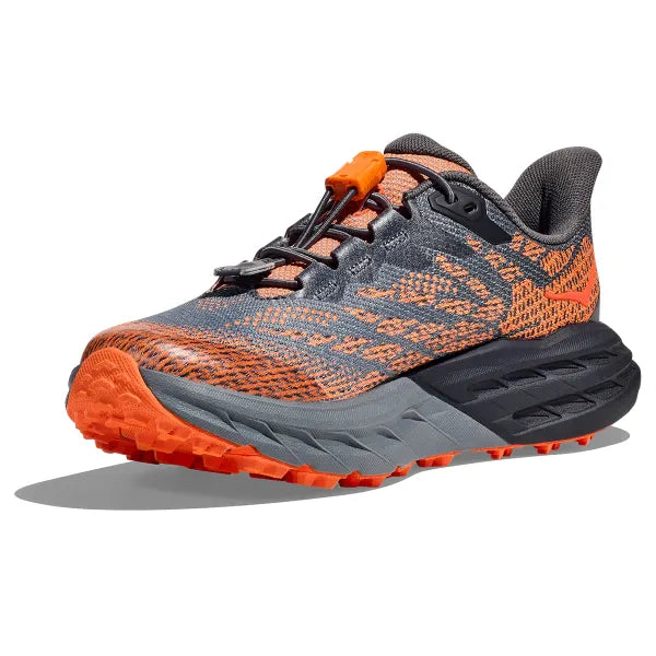 Hoka Speedgoat 5 Training Shoes - Castlerock/Vibrant Orange