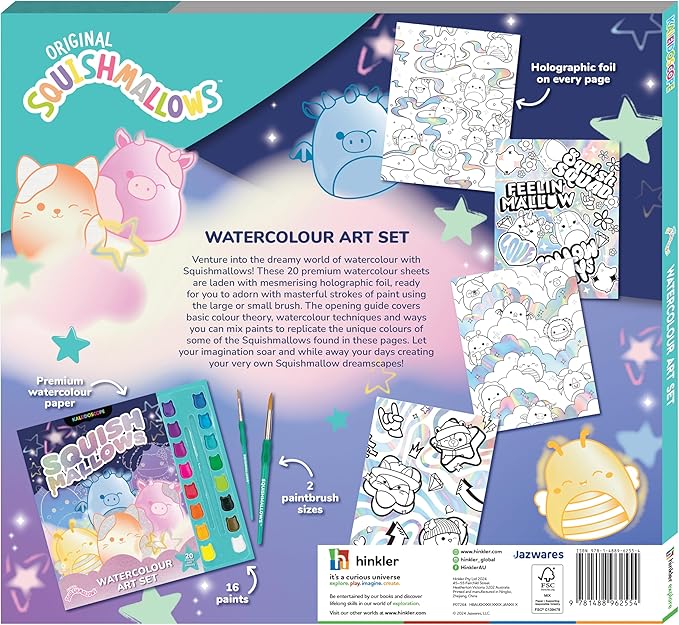 Kaleidoscope Squishmallows Watercolour Art Set