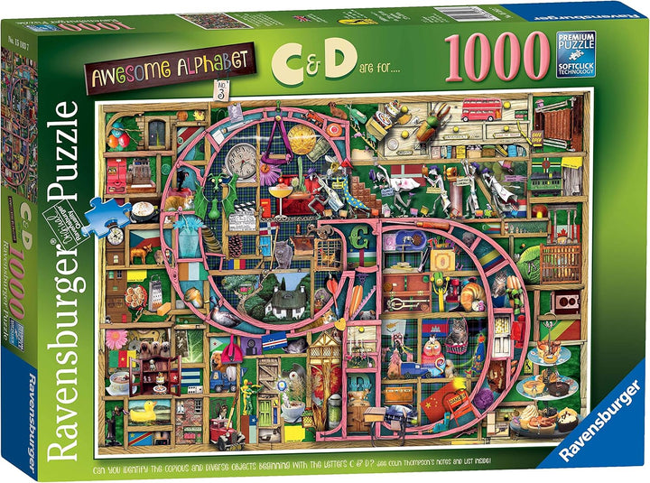 Colin Thompson Awesome Alphabet F & G Puzzle 1000pc