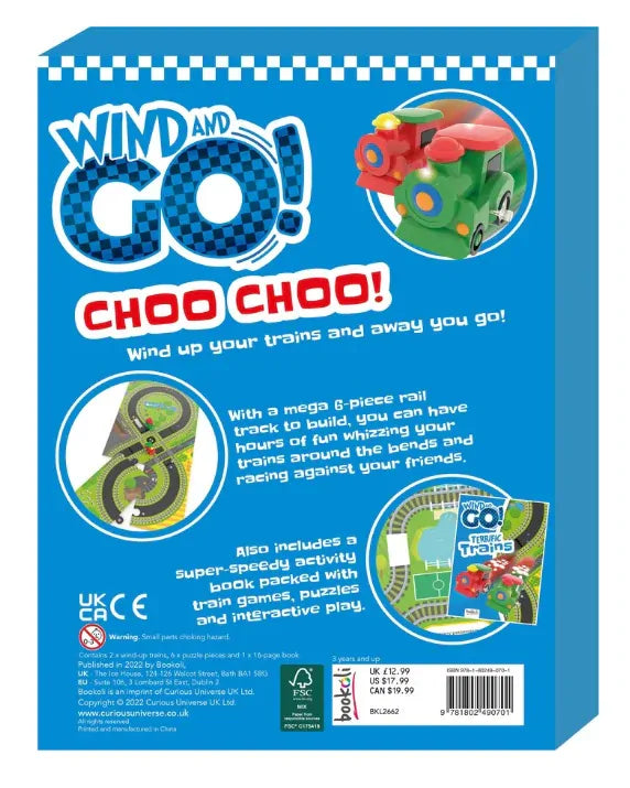 Bookoli Wind And Go Fast Trains DIY Kit