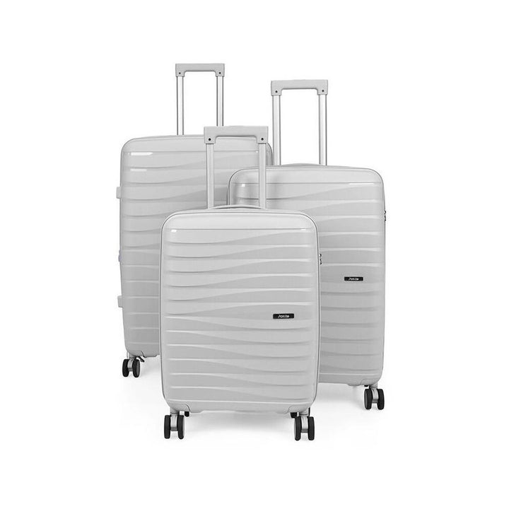 Paklite Breeze Travel Luggage Set Suitcase Lightweight Expandable Grey