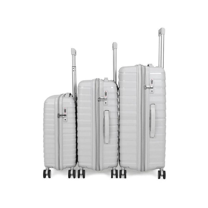 Paklite Breeze Travel Luggage Set Suitcase Lightweight Expandable Grey