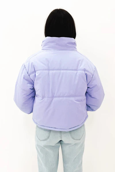 All About Eve Women's Aspen Crop Puffer Jacket Blue