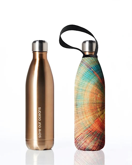 BBBYO Future Bottle + Carry Cover Stainless Steel Insulated 750ml Spiral print