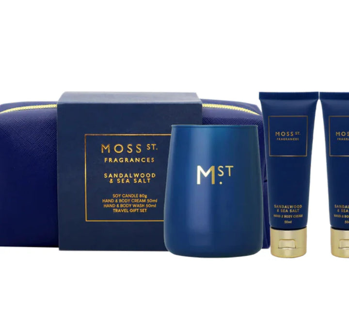 Moss St. Fragrances Sandalwood & Sea Salt Travel Gift Set