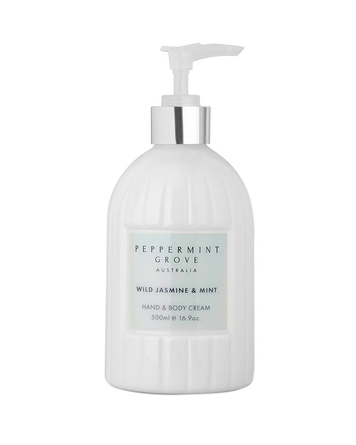Peppermint Grove Hand Cream Pump 500ml Wild Jasmine & Mint